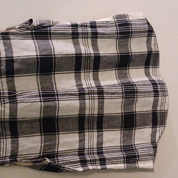 5 For $20 Ralph Lauren Linen Sleeveless Dress Shirt Plaid Tartan Chambray Top - Picture 6 of 9
